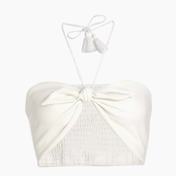 Alice + Olivia Livia Vegan Leather Crop Top - Picture 7 of 7